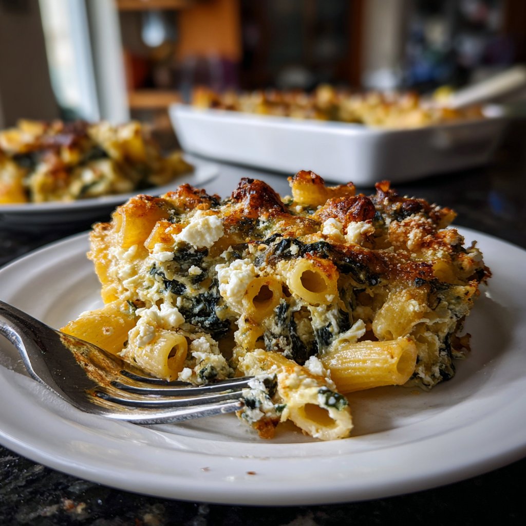 Spinach and Feta Pasta Bake