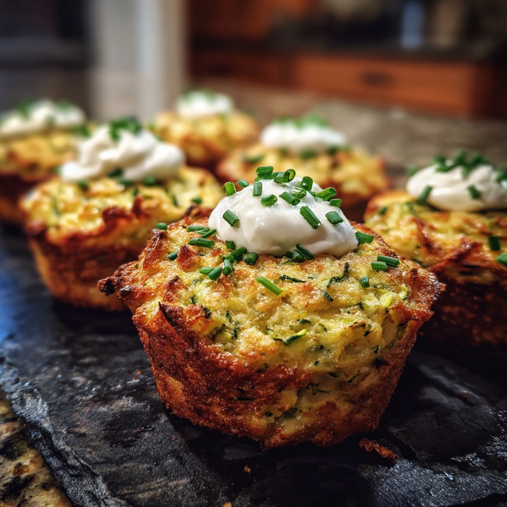 Zucchini Fritter Cupcakes Delight