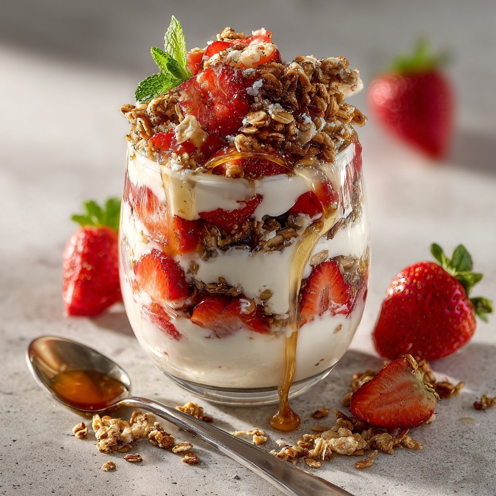 Loaded Strawberry Greek Yogurt Parfait